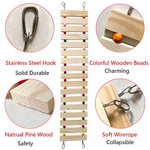 Chicken Coop Toy Chicken Toys for Hens Natural Wood Chicken Ladder Chicken Swing Chicken Perch for Birds Poultry Rooster Chicks L - size: L