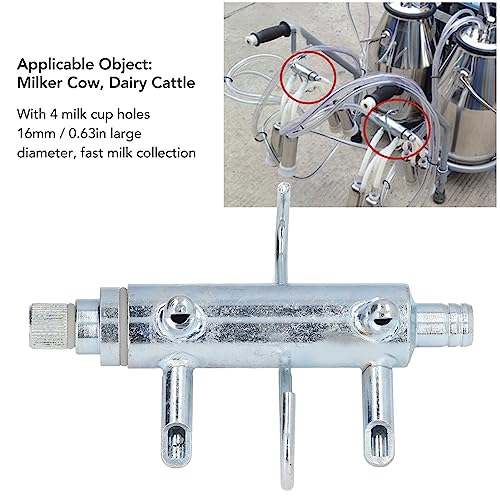 Milking Claw Cow Milking Machine Iron Milk Collector Milking Collector Piston Milking Cup Parts Accessories Diameter 16Mm Handling Supplies