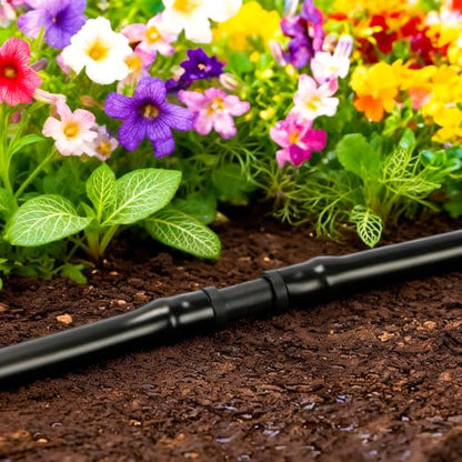 100 Pack Drip Irrigation 1/4" Barbed Coupling Fittings, Drip Line Barbed Coupler Connectors for 1/4 Inch Irrigation Tubing Micro Irrigation Connection Parts for Garden Sprinkler Systems - size: 1/4 Inch Coupling-100P