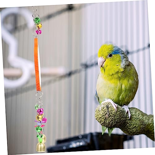 VICASKY 1pc Bird Mirror Toy for Parrots and Chickens Sturdy with Bell Fun Chewing Plaything for Cages Easy Installation Rooster Coop Accessory
