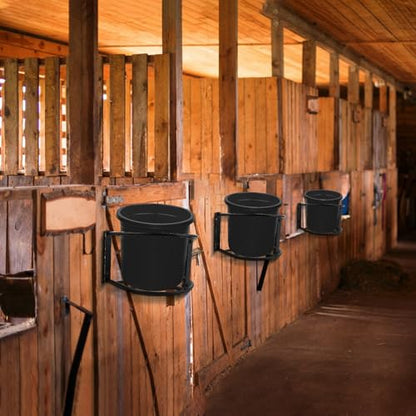 1Pcs Bucket Holder,Heavy Duty Wall Mounted Livestock Water Bucket Detachable Steel Bucket Hanger, Securely Hangs 5 Gallon Horse Water and Feed Buckets - style: Bucket Holder-1PCS