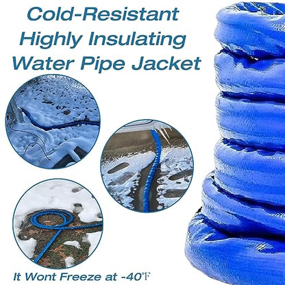 H&G Lifestyles 15ft Heated Water Hose for RV,5/8" Inner Diameter | Water Hose Heater for RV Camper, Freeze Protection Under -40℉,Heating Garden Hose 3/4 GHT