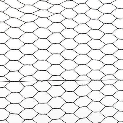 Fencer Wire 20 Gauge Black Vinyl Coated Poultry Hex Netting with 1 inch Mesh (6 ft. x 150 ft.) - size: 6 ft. x 150 ft.