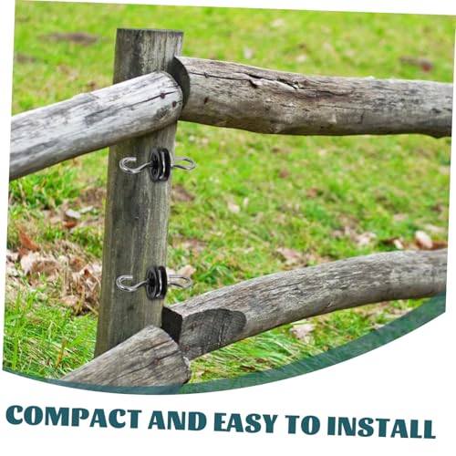 Toyvian 4pcs Electric Fence Screw-in Gate Handle with Insulator for Cattle Fencing and Reusable Design Easy Installation for Farm Use