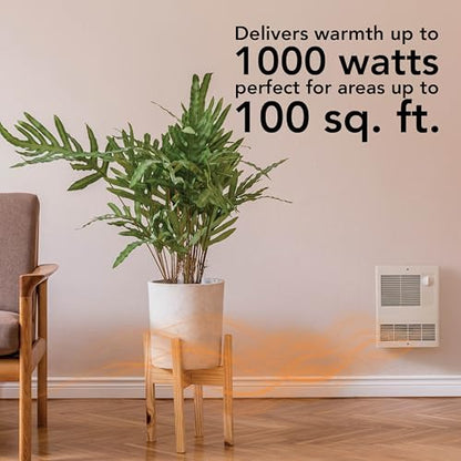 Broan-NuTone 9810WH High Capacity Wall Heater, White Grille, 1000-Watts, 120/240V - style: 1000W