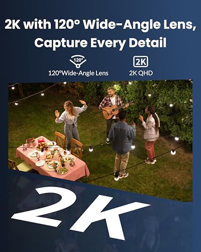 Aurumbach Solar Security Camera Outdoor Wireless 2 Pack, 2K Color Night Vision, Battery Powered PIR Motion Detection,2.4GHz WiFi Cameras for Home Surveillance, Light and Sound Alarm, 2-Way Audio - style: 2 pack