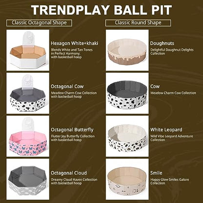 Ball Pit for Toddlers Babies Dogs Cats Iinfant Children, Foldable Ball Pits Play Tent, Crawl Playpen Ball Pool with Storage Bag, Surprise for Boys Girls Festival (Balls Not Included), Black - color: Black
