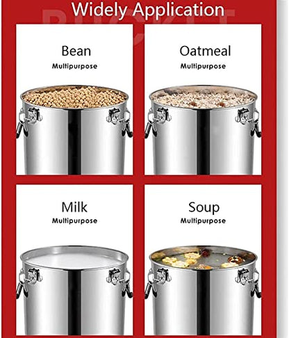 Milk Barrel, Milk Transport Bucket, Milk Jug Oil Barrel Tea Canister, 304 Stainless Steel Silicone Seal Tank Heavy Duty Dairy Pot for Liquid Solid Storage,25L,75L - size: 75L