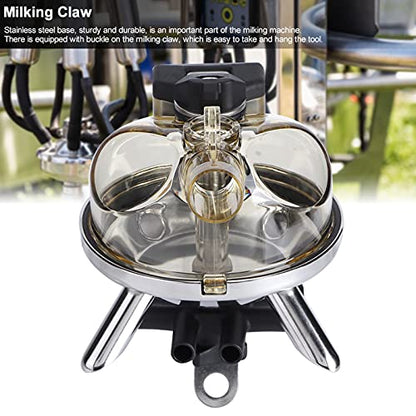 Cow Milking Claw 300cc, Durable Stainless Steel Base, Easy Installation, Perfect for Farm Breeding, PC Material, Stable Performance, Suitable for Cattle and Sheep