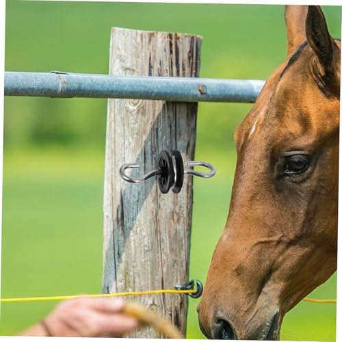 MERRYHAPY 4pcs Electric Fence Insulators for Cattle and Ranch Fencing Weather Resistant Screw-in Gate Handle Dual Easy Installation for Secure Livestock Safety