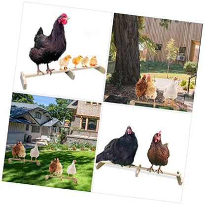 Wooden Bird Perch Stand Natural Roosting Bar for Hens Parrots Medium Birds and Fun Extra Perch for Chicken Coop and Play