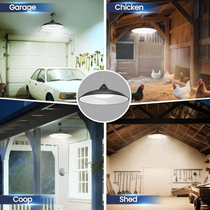 Solar Shed Lights Indoor Outdoor, 3200LM Motion Sensor Pendant Light Daytime Available with Remote & Button Control, IP65 Waterproof 4 Lighting Modes for Barn Garage Gazebo Chicken Coop Shop - 1 Pack - size: 1 Pack