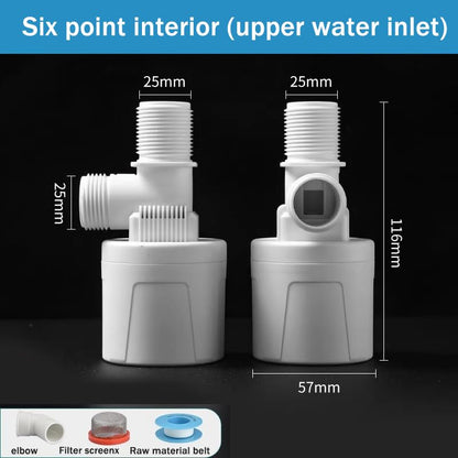 Float Valve,3/4 Inner Top Water Automatic Float Valve Water Level Control Valve, Uesd for Water Tank, Solar Energy, livestock pond,Auto Pot, Aquarium. - size: 3/4 Inner Top Float Valve