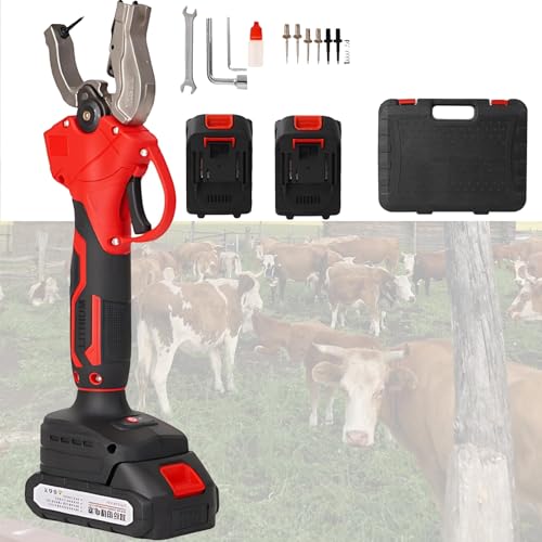 Speed Tagger Cattle, Electric Tagging Tool with 2 Batteries /6 Ear Tag Needle, Livestock Ear Tag Tool for Cattle,Pigs,Sheep,Reduces Animal Pain
