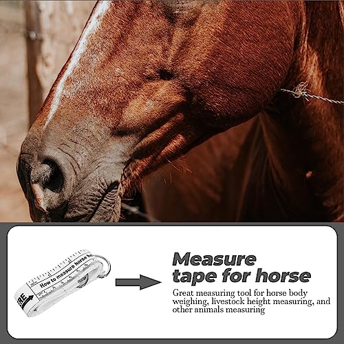 Yardwe Horse Measuring Tape for Accurate Weight Height Portable Livestock Measuring Tape Scale Cattle and Other Animals Lightweight and Convenient Farm Tool