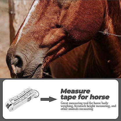 Yardwe Horse Measuring Tape for Accurate Weight Height Portable Livestock Measuring Tape Scale Cattle and Other Animals Lightweight and Convenient Farm Tool
