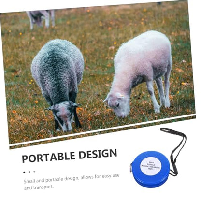 Animal Weight Tape Measure 2.5M Blue Cattle and Pig Girth Measuring Tape for Livestock Weight and Body Size Measurement Style