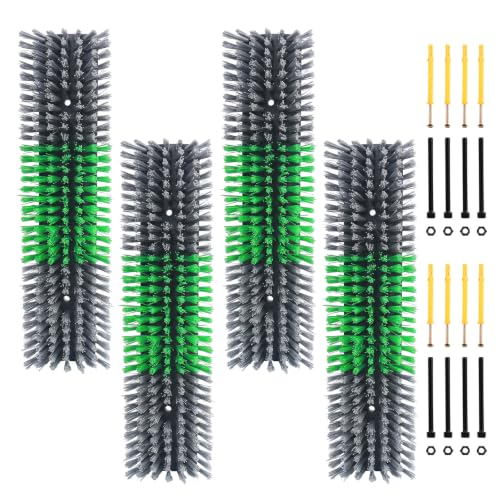 Livestock Scratch Brush for Cattle, Horses, Goats, Cow, Durable Scratching Brush, Massage Grooming Tool for Healthy Coat, Relieves Itching, Easy Install on Fence Posts(4pcs, Gray) - color: Gray, size: 4Pcs