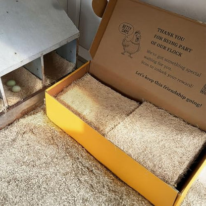 Chicken Nesting Pads 20 Pack Made in USA for Laying Hens, Aspen Excelsior Nest Box Liners for Chicken Coop Nesting Boxes, 13 x 13 in Trim-to-Fit Bedding Pads for Cleaner Eggs and Easy Coop Cleanup