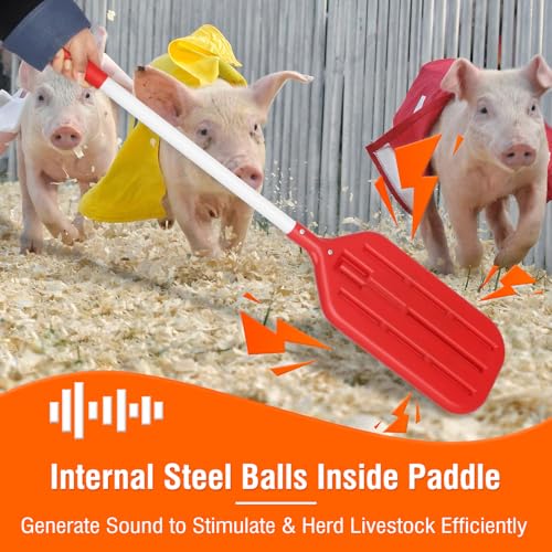 Livestock Sorting Panel with Paddle, Animal Guide Board Sturdy and Lightweight, Handling Equipment for Hogs, Sheep, Goats, Cattle, Portable Farm Fencing & Crowding Gate