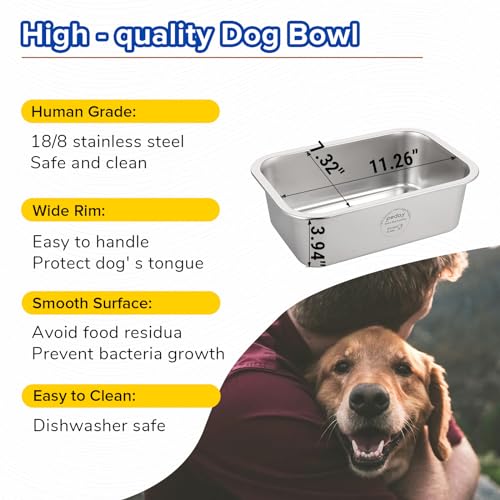 PEDAY Automatic Dog Waterer for Large & X-Large Dogs, Human Grade 18/8 Stainless Steel, Water Bottle Not Included - size: 1.2 gallon