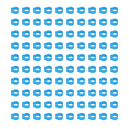 Omabeta Pigeons Foot Ring, Durable Plastic Easy-to-Install Compact Design, Identification Leg Rings, for Pigeon Identification, Light Blue, 8mm, 100 Pieces - color: Light Blue