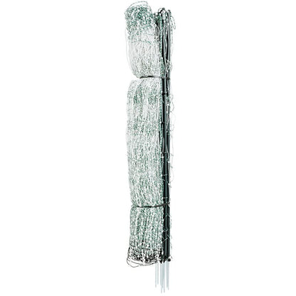 Premier 1 PoultryNet® 48"H x 100'L Portable Electric Single Spike Fence | Rigid PrimaPosts™ for Extra Strength | Green/White Fence for Chickens, Ducks, Geese - color: Single Spike, Green/White