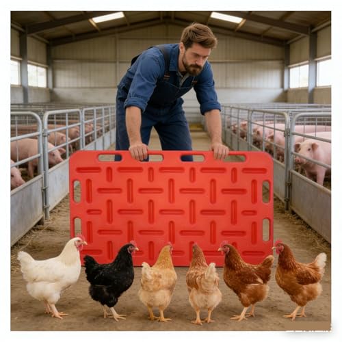 Sturdy and Lightweight Livestock Sorting Panel Pig Board Livestock Supplies Easy to Clean Large Safe Pig Sorting Panel Sorting Panel for Poultry(77 x 47 cm) - size: 77 x 47 cm