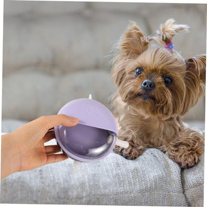 POPETPOP Puppy Feeder Bowl Detachable Bowl for Puppies Kittens Mimics Natural Nursing Posture Easy to Clean Stylish Purple Design for Multiple Pets