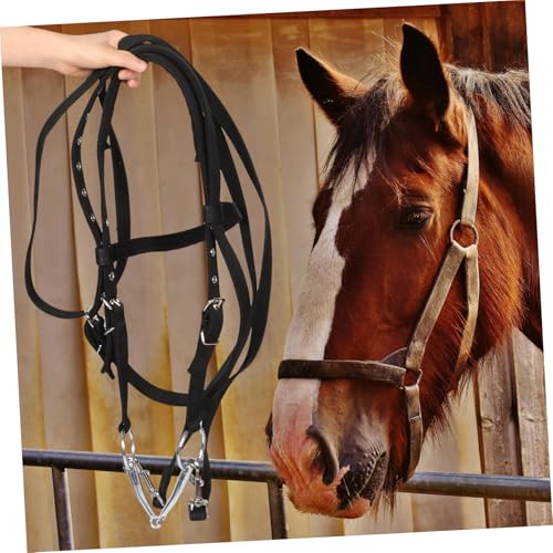 Adjustable Rope Halter Comfortable Nylon Material Matching Rope for Equestrian Training Travel and Everyday Use