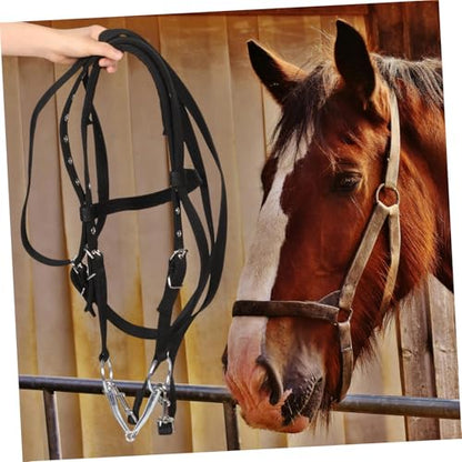 Adjustable Rope Halter Comfortable Nylon Material Matching Rope for Equestrian Training Travel and Everyday Use
