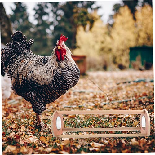 Levemolo Wooden Chick Mirror Perch Adjustable Bird Stand for Chickens Parrots and Small Birds and Playtime Accessories