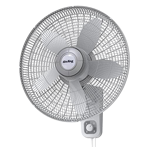Air King 9018 Commercial Grade Oscillating Wall Mount Fan, 18-Inch , White - size: 18 inch, style: Classic