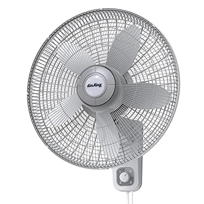 Air King 9018 Commercial Grade Oscillating Wall Mount Fan, 18-Inch , White - size: 18 inch, style: Classic