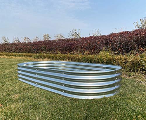 9' x 3' Metal Oval Raised Garden Bed Planter (2 PK)
