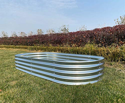 9' x 3' Metal Oval Raised Garden Bed Planter (2 PK)