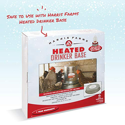 Harris Farms Large Flock Easy-Fill Poultry Drinker, Made with BPA-Free Plastic, Top Fill Design, 6.25 Gallon - size: 6.25 gallon