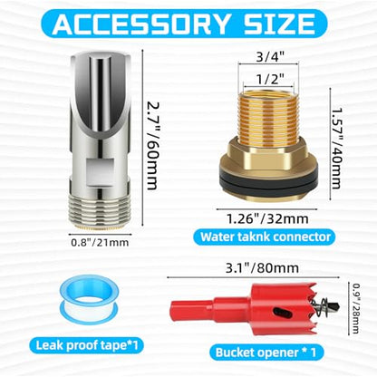 6PCS Pig Waterer Nipple, Automatic Pig Nipple Water Drinker for Barrel Kit, Stainless Steel Hog Water Drinker Feeder with Brass Waterer Tank Connectors Kit for Pig Goats Swine Piglets Drinking - color: Coppery-6 Pcs