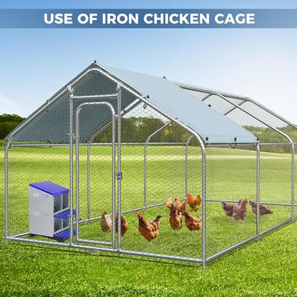 Garvee 4-Hole Roll Away Egg Collection Chicken Nesting Box, Galvanized Steel Nest Box for Laying Eggs - color: Blue, size: 4 holes & 2-tier