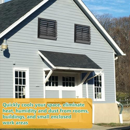 AIWFL 18 Inch Aluminum Automatic Exhaust Shutter Louver Vent, Automatic Gravity Shutter Louver Vent for Home Attics, Workshops, Barn, Greenhouse