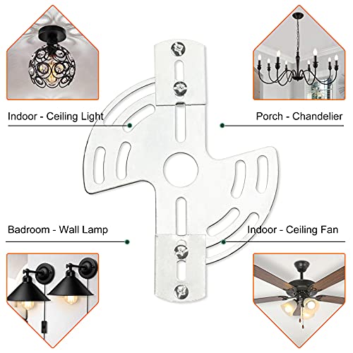 Qc Lighting Adjustable Crossbar with Screws and Nuts, Multifunctional Ceiling Light Bracket Light Fixture Crossbar Plate for Mount Wall Light, Close to Ceiling Light, Chandelier - size: Butterfly