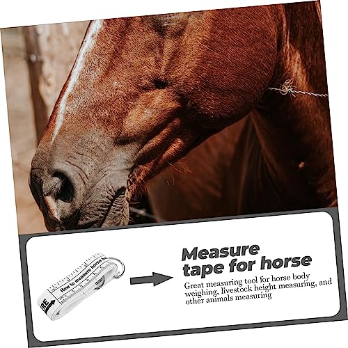 Totority 2.5m Professional Horse Measure Tape Flexible Measuring Tape for Livestock Height and Weight Accurate Dual-Sided Scale Convenient Storage for Farm Use