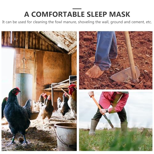 balacoo Manure Rake Head 15.35 in Iron Manure Spade for Poultry Coop Cleaning Manual Cleaning Tool for Fowl Waste Barn Walls and Floors Lightweight Portable