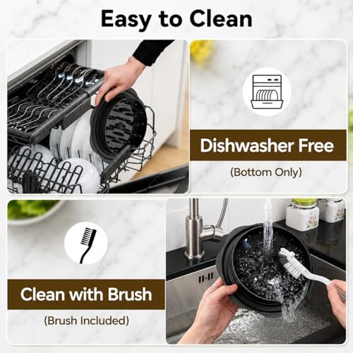 Premium Large Chicken Shredder Tool with Suction Base 2026 – Twist Meat Shredder with Ergonomic Handle & Anti-Slip Grip – Transparent Lid for Easy Shredding Chicken & Beef - color: Black