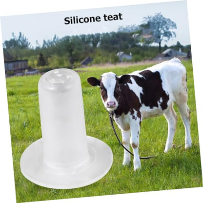 balacoo 1set Plastic Bottle Feeder for Breast Feeding Silicone Teats Farming Supplies for Livestock