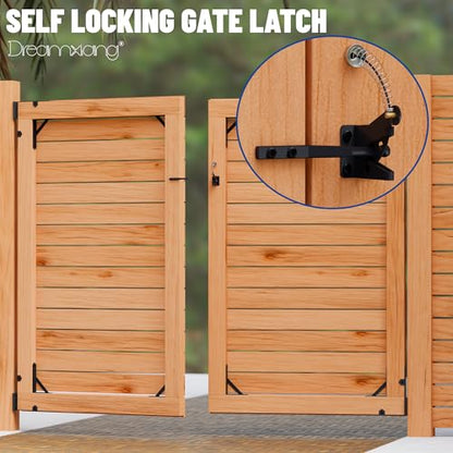 Gate Corner Brace Bracket Anti Sag Gate Frame Kit with Self-Locking Gate Latch, Heavy Duty Gate Repair Kit for Wooden Fence, Driveway Gates, Shed Doors, Wood Windows,Gate Support Hardware Kit, 1 Pack
