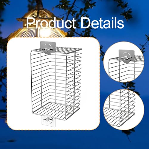 Reptile Lamp Cover Stainless Steel Anti Scald Lampshade Heater Cage Enclosure Square Bulb Guard Suitable for Pet Enclosure Birdcages