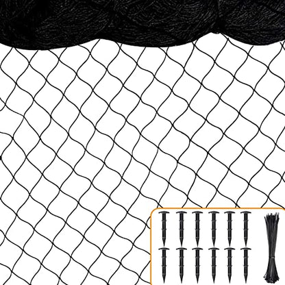 BSTPCOO Bird Netting 50ft x 100ft, Heavy Duty Garden Net 1 inch Mesh Nylon Nettings for Chicken Coop Roof, Poultry Netting Deer Fence Trellis Net for Fruits Trees Plants - size: 50'×100'-1''