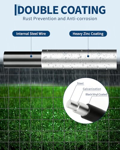 Cattle Farm Fence,Galvanized Garden Fencing 3 x 30ft 16GA 2x2 Inch Garden Border Metal Chicken Wire Fencing Mesh Roll for Yard Vegetable Plant Protection Poultry Netting - size: 2" x 2" 16GA 3'×30'