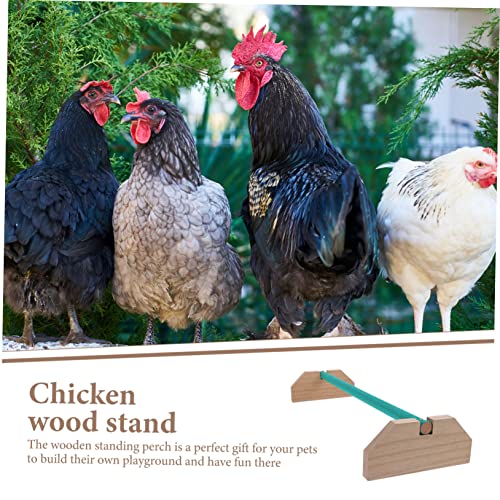 Wooden Chicken Perch Adjustable Roosting Stand for Hens and Chicks Sturdy Chick Standing Bar Natural Wood Bird Perch for Coop Accessories